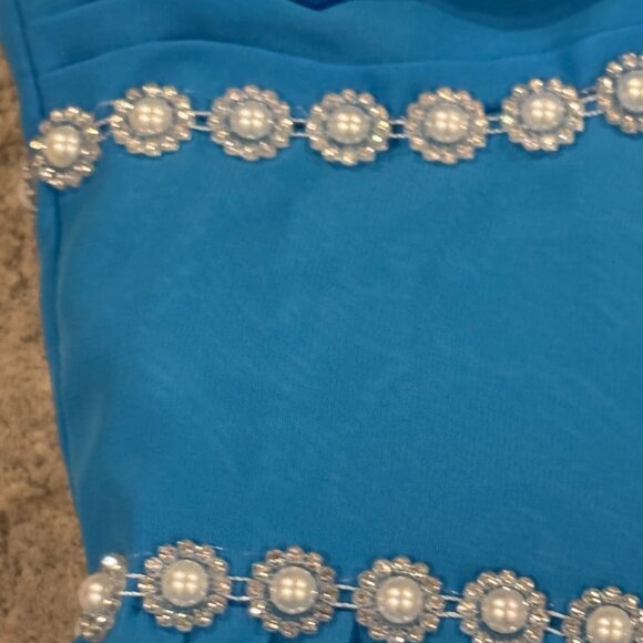 Women's BLUE Short Ruffle Homecoming Formal Gown Ball Party Evening Prom Dresses - Picture 5 of 16